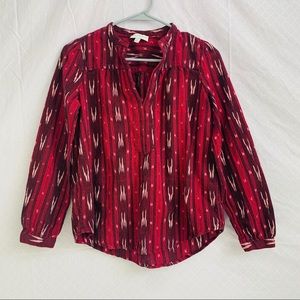 🖤 Lucky Brand Red Tribal Top
